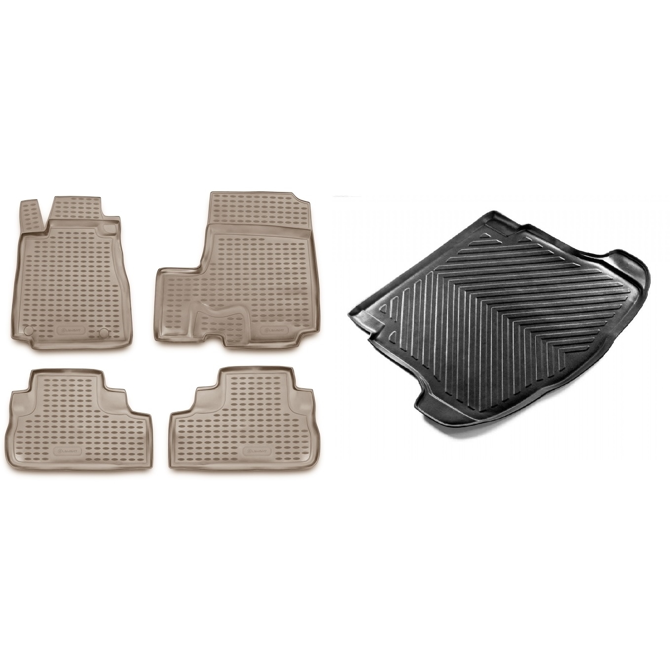  Novline Honda CRV 2007 2012 Arası 3D Havuzlu Paspas BEJ Bagaj Havuzu Set